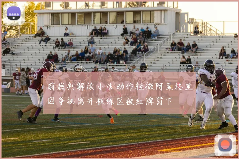 前裁判解读小法动作轻微阿莱格里因争执离开教练区被红牌罚下